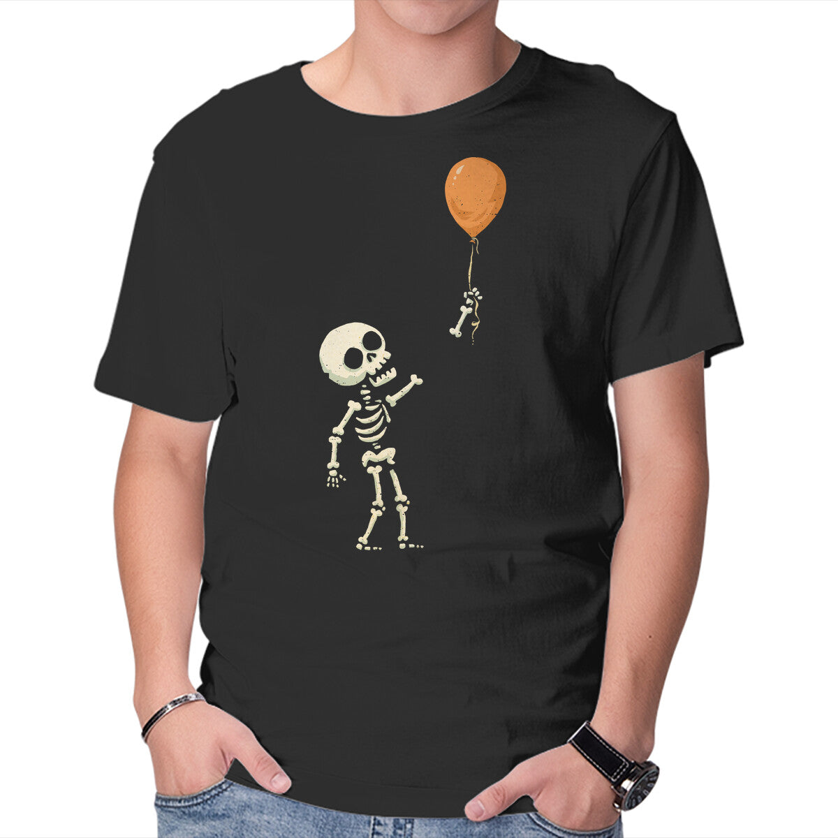 Unisex Crew Neck T-Shirt Floating Away Graphic Short Sleeve Casual Tee M