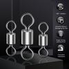 100Pcs Fishing Swivels Stainless Steel Rolling Barrel Swivels Fishing Line Connector Micro Swivel Fishing Lure Solid Ring Swivel