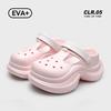 Small Yellow Flower Pearl Hole Shoes Women's Summer New Breathable Comfortable Heightening Thick-soled Outer Bag Head Slippers