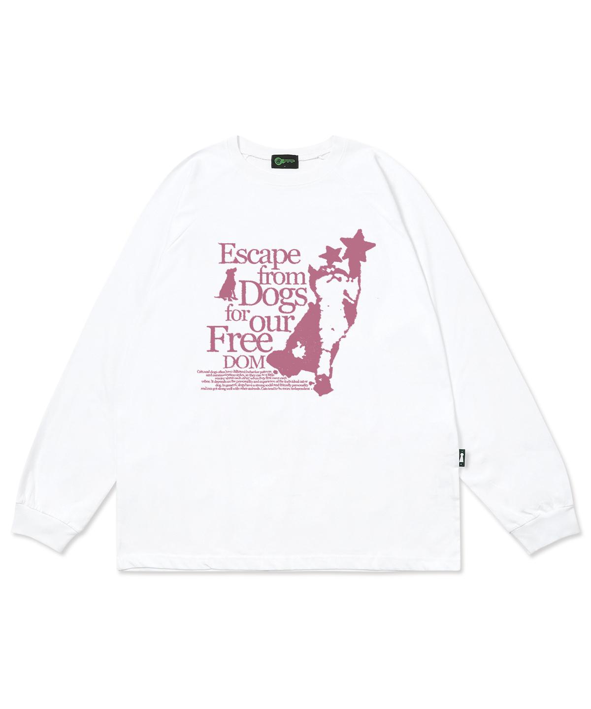 Escape From Cat & Dog Print Long Sleeve White Reference/M