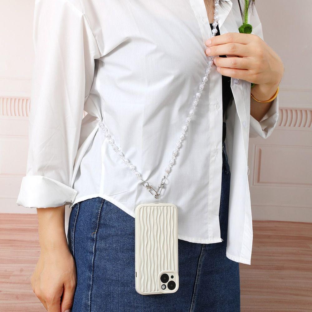 Anti Loss Pearl Crossbody Mobile Phone Chain Single Shoulder Chain Key Chain Pendant