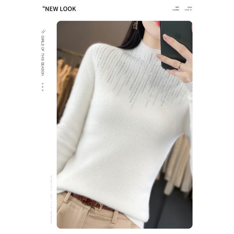 Women S Slim Fit Half Turtleneck Pullover Knit Sweater For Base Layer