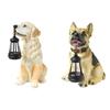 Garden Dog Figurine Solar Light Outdoor Patio Yard Porch Cute Dog Pathway Christmas Decorations Outside Gift