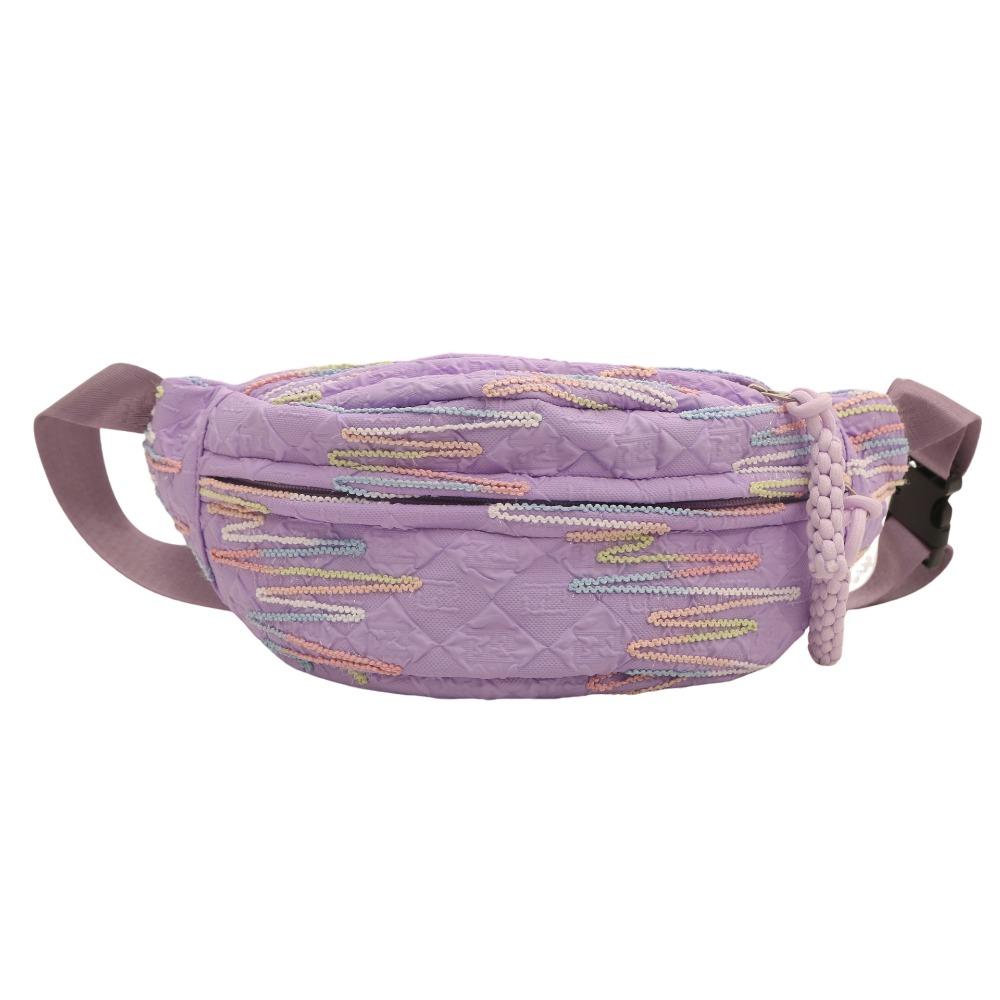 

Canvas Single Shoulder Bag Large Capacity Sports Waist Bag Fashion Nylon Chest Bag Cycling фиолетовый