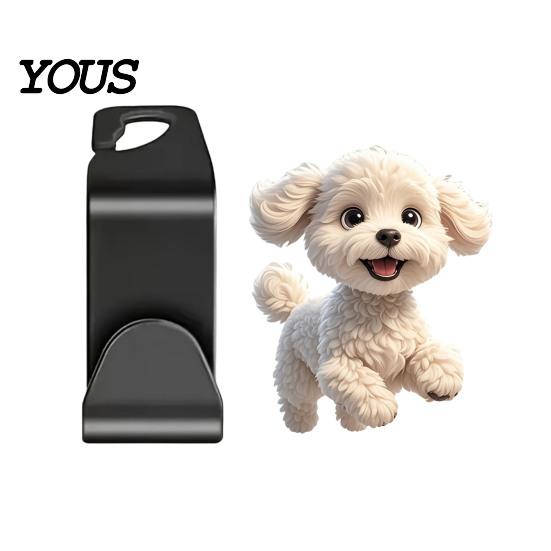 Cute Cat Dog Car Decor Seat Hook, Cartoon Cat/Dog Pattern Decor, Durable Load Bearing Acrylic Storage Accessories Headrest Hanger,