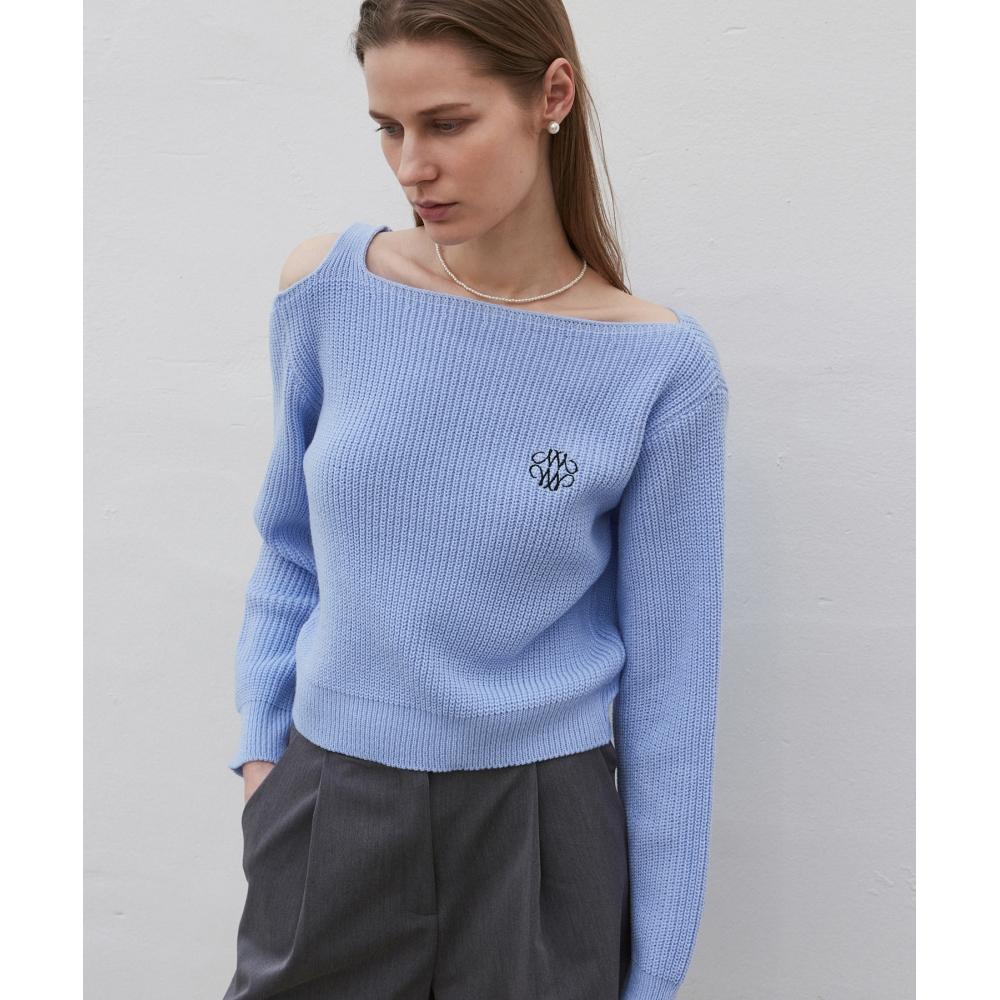 

NICKNICOLE NICOLE CUT OFF SHOULDER KNITSORA