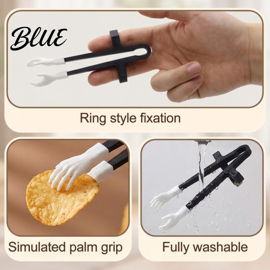 Snack Tongs for Tongs Reusable Chopsticks Portable Gamers Fingers Finger Lightweight PLA Gamers Hands Free Clips Video Gaming