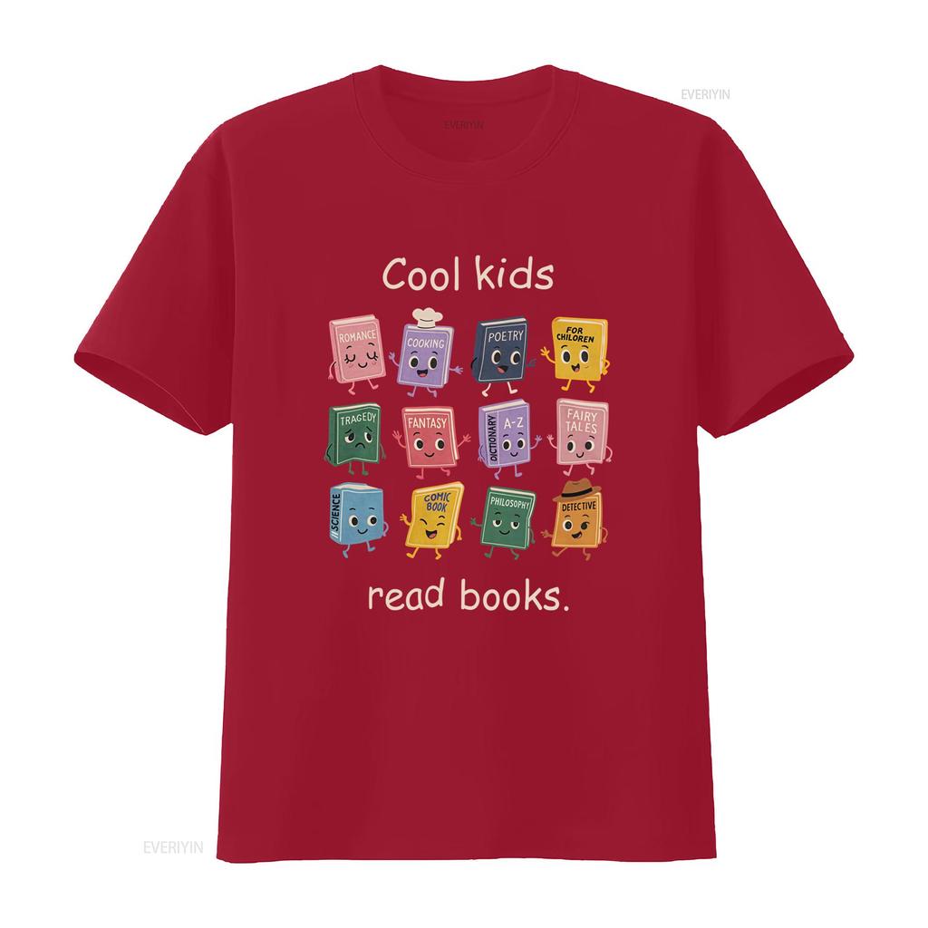 Cool Kids Read Books T Shirt Teacher Librarian S For Readers Appreciation Reading Book Unisex Vintage Streetwear Fashion