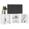 Vidaxl Szafka Pod Tv, Biała, 100X31,5X35 Cm, Materiał Drewnopochodny