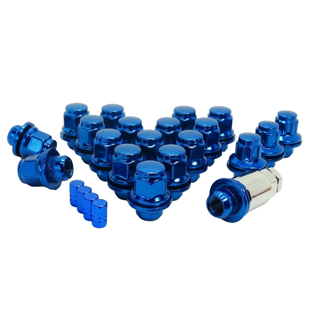 

[STS Michiko] Genuine Toyota Wheel Flat Seat Color Lock Nut Gear Lock 21HEX M12 синий