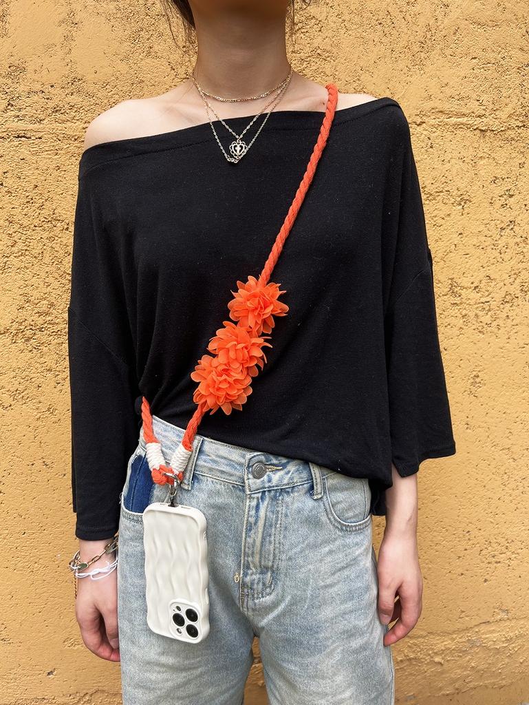 Handcrafted, Colorful Phone Lanyard Adjustable Floral Accessories Pendant Camera Backpack Pendant Phone