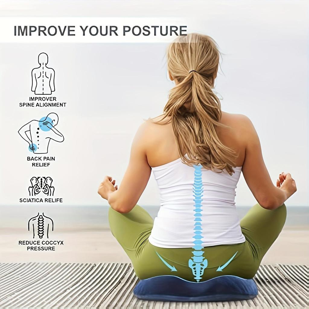 1pc Orthopedic Comfort Donut Pillow - Ergonomic Coccyx Seat Cushion for Hemorrhoid, Tailbone Pressure Relief, Office Use - Ultimate Comfort for Back