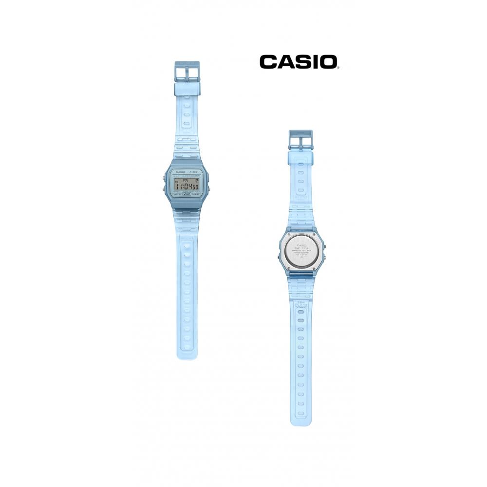Casio F 91ws 2hdF  F 91ws 2  Digital Square Vintage Retro Clear Public Pu Watch
