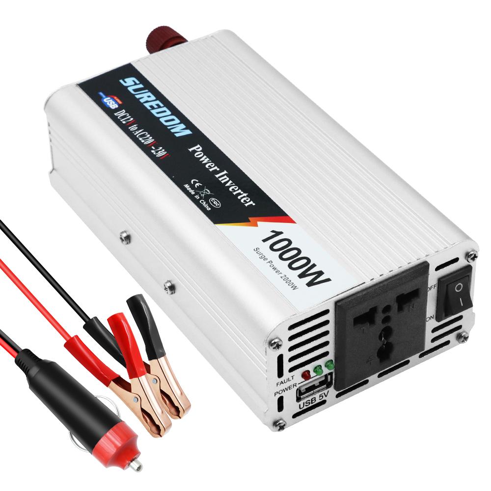 

адаптер-кліпса, DC 12В на AC 220В, з портом USB-зарядки, універсальна розетка-перемикач, світлодіодний індикатор, універсальний автомобільний інвертор 12V To 220V