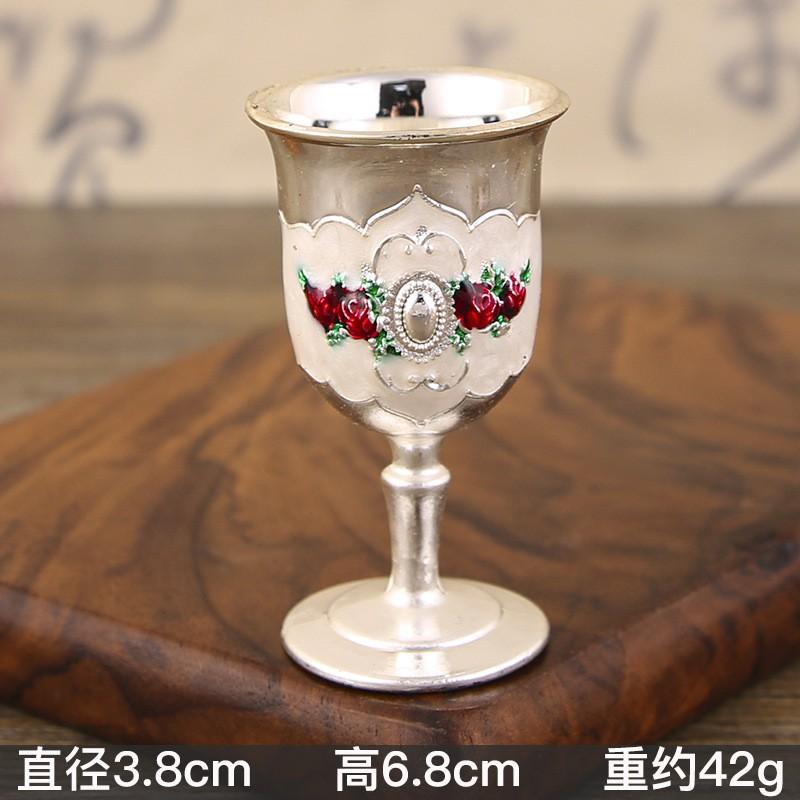 Elegant European Style Zinc Alloy Shot Glass Set Vintage Decorative Drinking Cup Home Bar Whiskey Liqueur