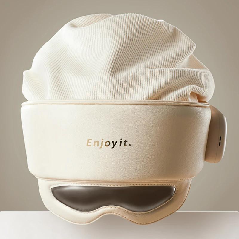 Wireless Bluetooth Music Head Massager, Graphene Hot Compress Soothing Massager, Head Massage Sleeping Cap