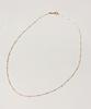 Bonbeau Mini Cube Gold Chain Necklace Mini Cube Clip Chain Layered Necklace