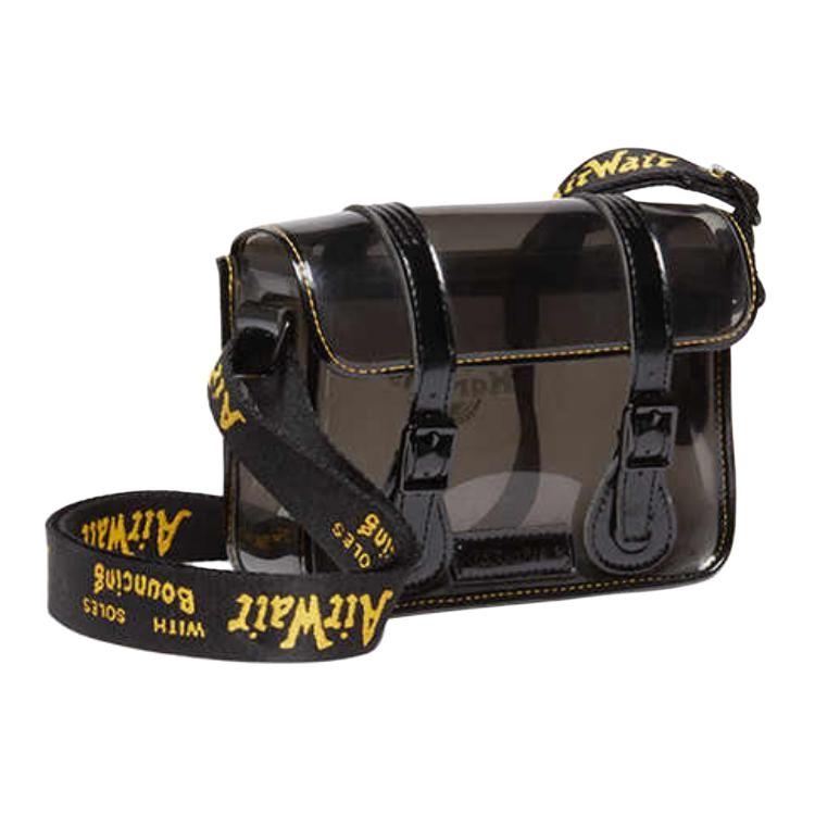 New Dr.Martens Cow Leather Crossbody Bags Medium Unisex Black AC917014