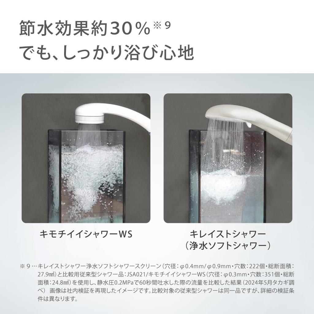 Takagi JS460PW Soffione Doccia Ultra Fine Bubble con Acqua Acqua e Cloro Include 2 Cartucce Purificazione, Risparmio, Rimozione, (Bianco perla)