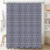 Geometric Pattern Shower Curtain Abstract Black and White Bathroom Decor Modern Waterproof Fabric Liner Washable Home Textile