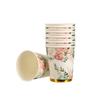 78pcs Vintage Floral Party Supplies Golden Disposable Paper Plates Cups Napkins Tableware Set for Baby Shower Birthday Tea Party