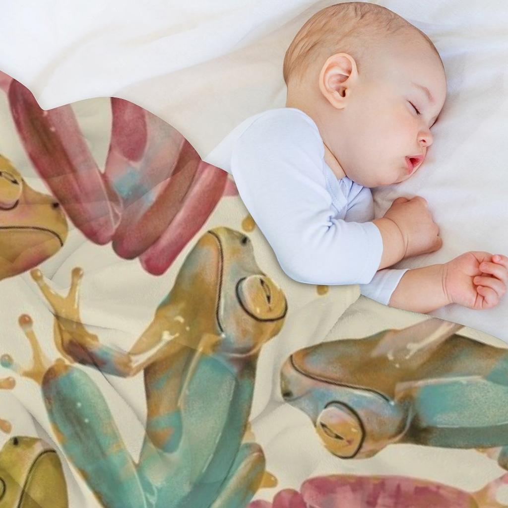 Vintage Frogs Throw Blanket Sofas Thins Heavy warm for winter Blankets