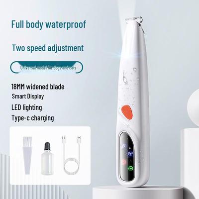 Pet Paw Electric Trimmer with Light - Cat & Dog Hair Clipper