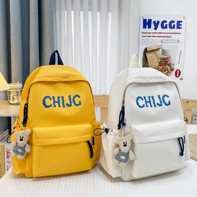 Schoolbag1011 Summer New Student Schoolbag Retro Trend Alphabet Backpack Go Out To Play Large Capacity Backpack Wholesale
