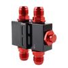 Billet Oil Filter Sandwich Plate Adaptor With In- Line Oil Thermostat Sandwich With Thermostat AN10 Fitting Adapter