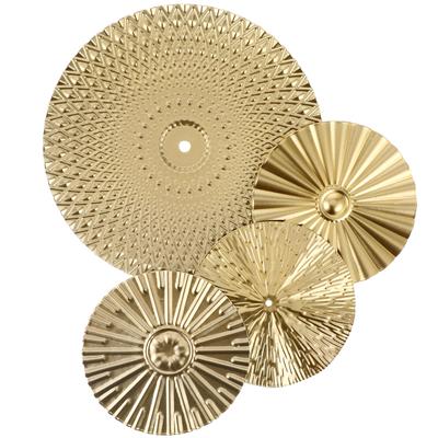 4 Pcs Wrought Iron Wall Decoration Living Room Hanging Disc Bedroom Metal Indoor Home