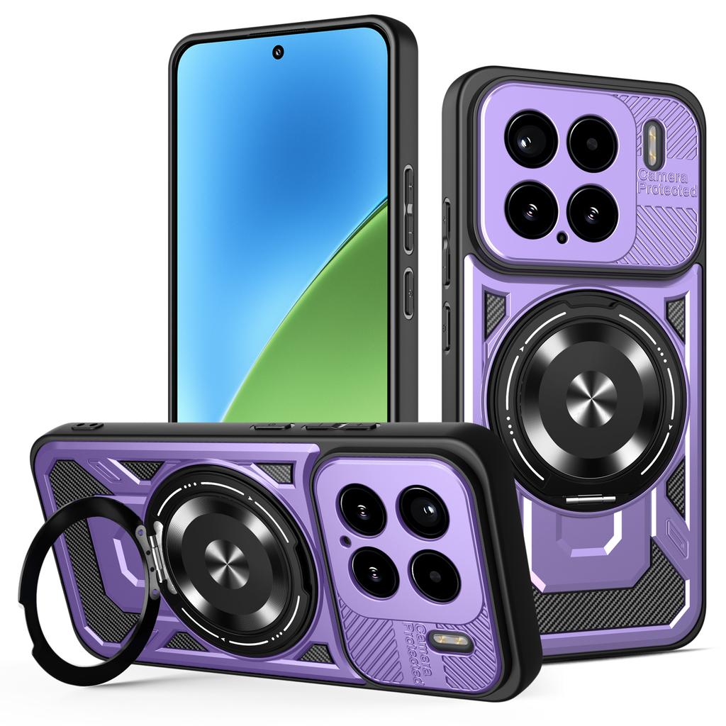 For Xiaomi 15 Magnetic Case Rotating Kickstand TPU+PC Phone Cover
