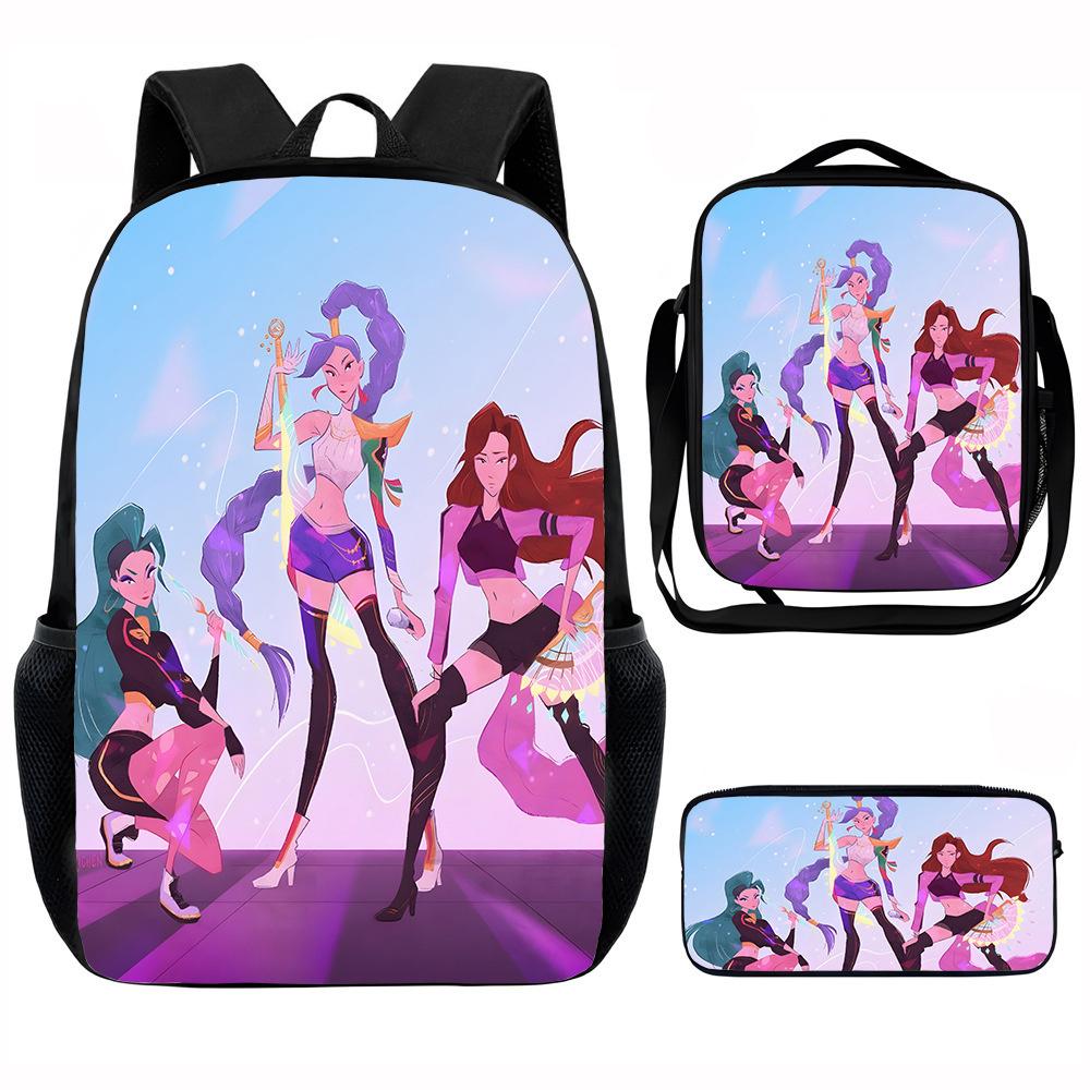 K-Pop Hunter Magic Girls New Children's Backpack DIY Customizable Unisex Student Bag Kindergarten Double Shoulder Cute Cartoon