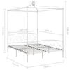 Struttura Letto a Baldacchino in Metallo Bianco 180 x 200 cm