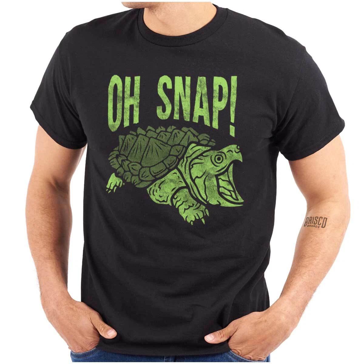 Funny Turtle Animal Humor Oh Snap Attitude Womens or Mens Crewneck T Shirt Tee XXXXL