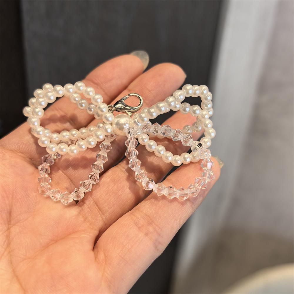 New Girl Pearl Crystal Bow Shoe Charm DIY Tulip Shoe Laces Charms for Sneakers Colorful Star Love Buckle Shoes Decorations