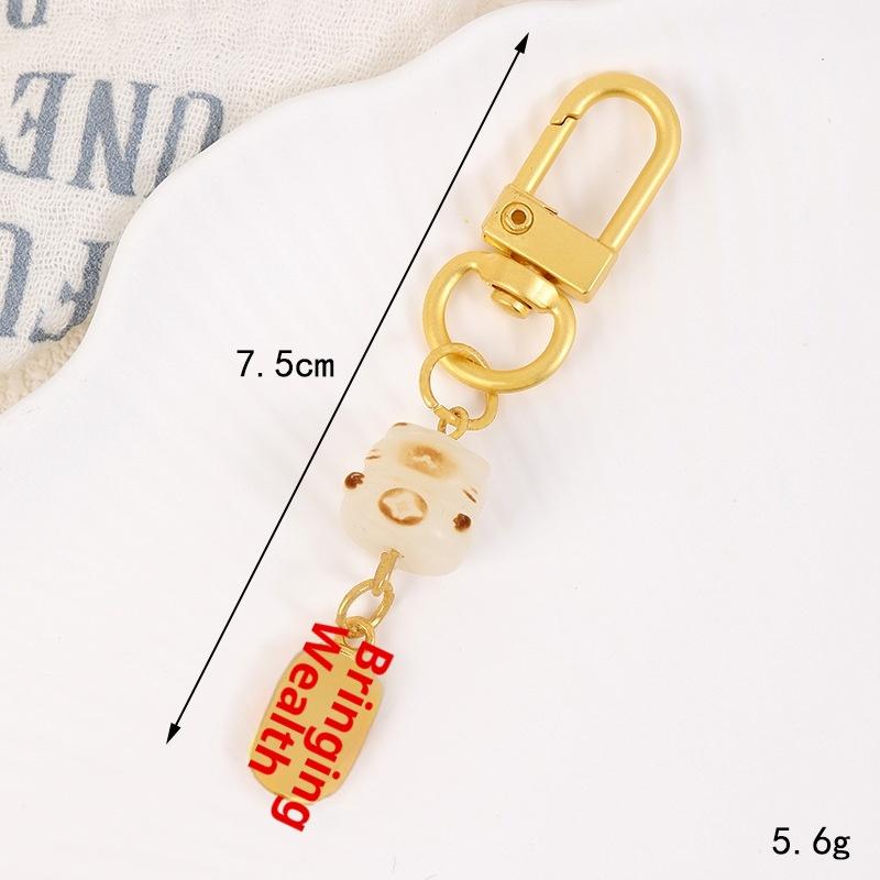 1Pcs New Chinese Style Cute Lucky Cat Keychain Cartoon Kitten Car Bag Charm Ornaments Pendant Keyring Jewelry Couple Gift