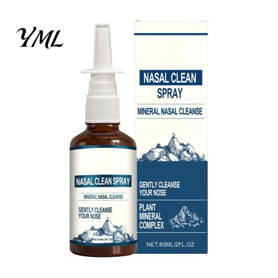Portable Nasal Protection for Travel Natural Spray, 60ML Daily Cleanse And Care Mist Mineral Based Gentle Non-Medicated Spray Dry Air, Travel,