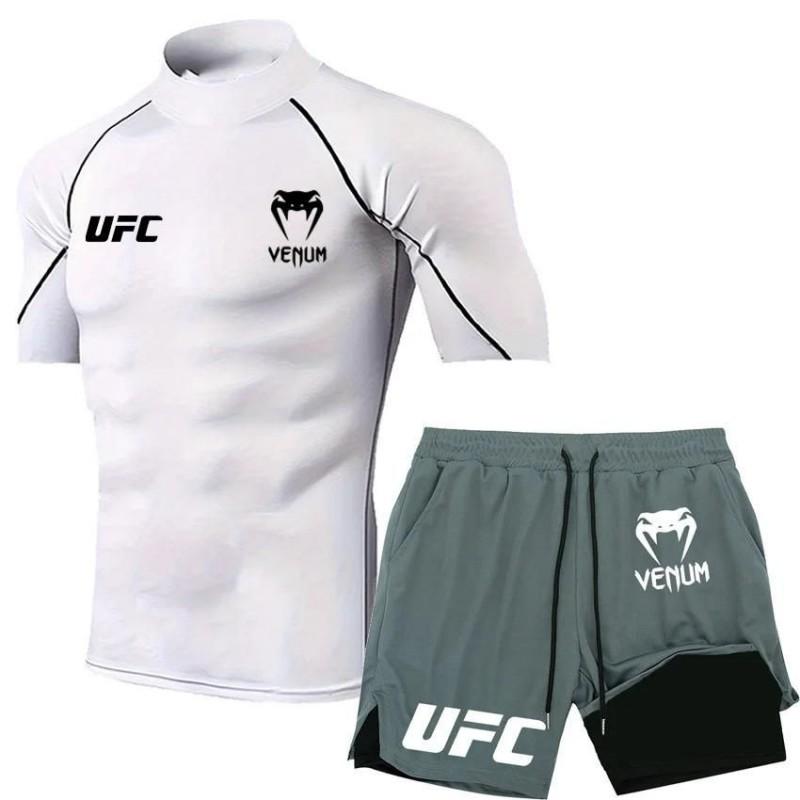 MMA Boxing Shorts Set Men Women - Stretchable Athletic Training Gear Muay Thai Kickboxing Wrestling Fitness