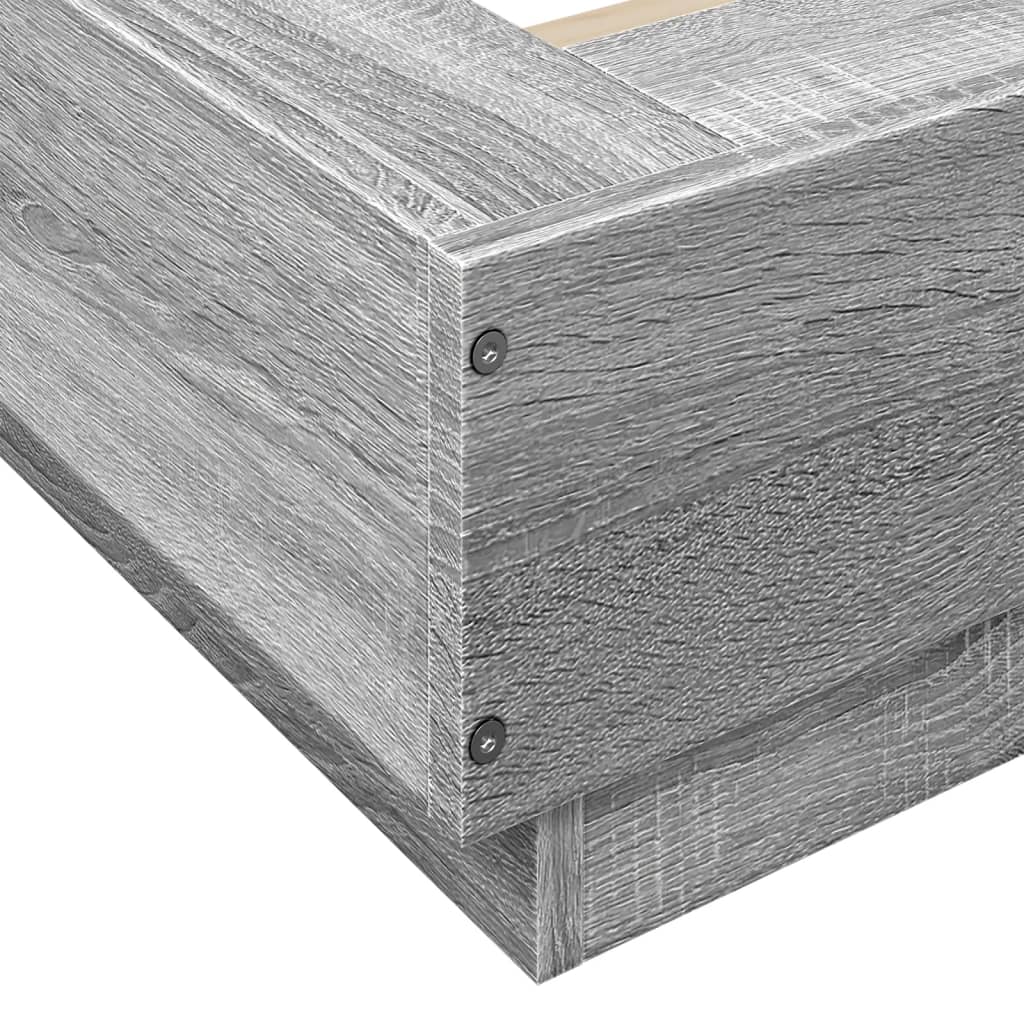 Bed Frame Gray Sonoma 180x200 cm Engineered Wood