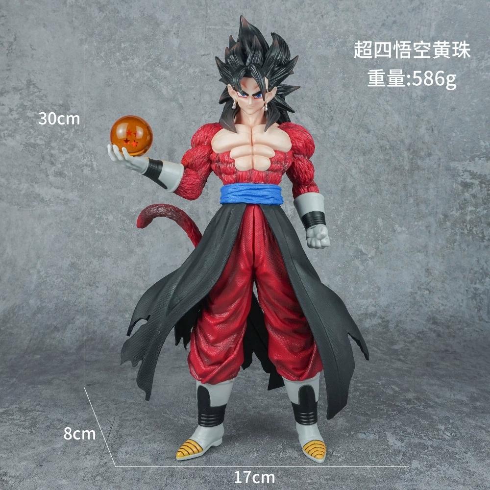 

Dragon Ball Anime Sun Wukong Super Saiyan Super Four Handheld Model Manga Statue Model Toy Large Model Pendant Toy Collectibles 30 CM