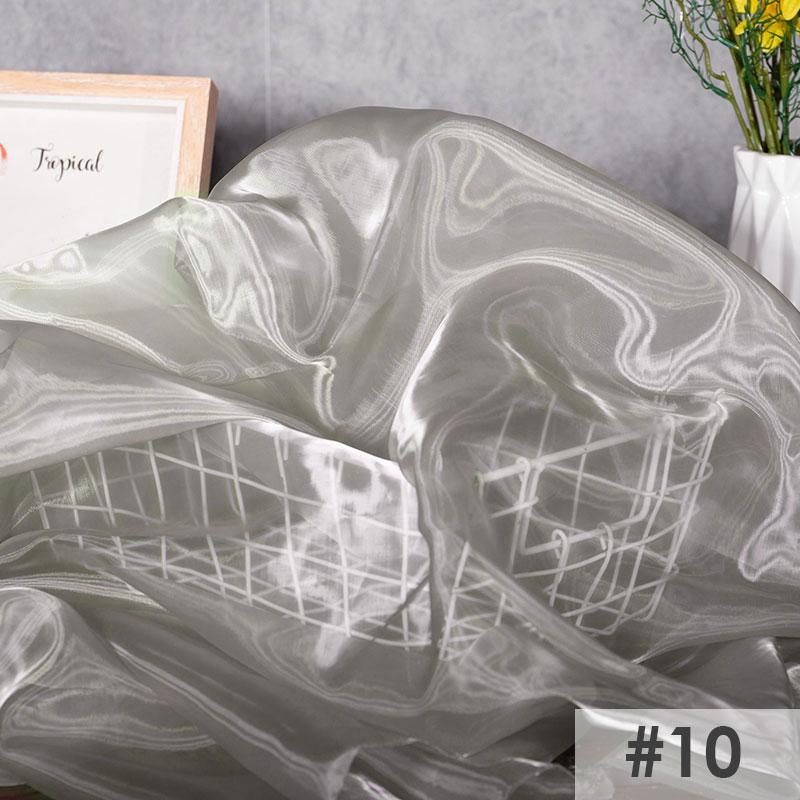 Perspective Crystal Satin Fabric Floating Liquid Silky Metal Touch Stiff Fashion Designer Fabric For Sewing Dress Hanfu Material