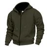 2026 New Men's Comfortable Fleece Hooded Sweatshirt Zipper Sports Shirt Long Sleeved Sweatshirt Autumn and Winter Season