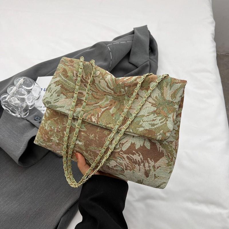 Trendy Large Capacity Tote Bag For Women Casual Shoulder Bag Simple Design зелёный