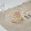 Adjustable Women's Ring Flower Index Ring Fashion Personality Simple Clean Ins Style Summer Beach Vacation Jewelry Finger Ring Wedding Party Jewelry
