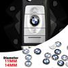 10ST 11/14MM 3D Aluminiumdekaler Bilnyckel Fjärrkontroll För M E46 E90 E60 F10 F30 E39 F20 E92 G30 F15 E70 Bilnyckelskal Klistermärke