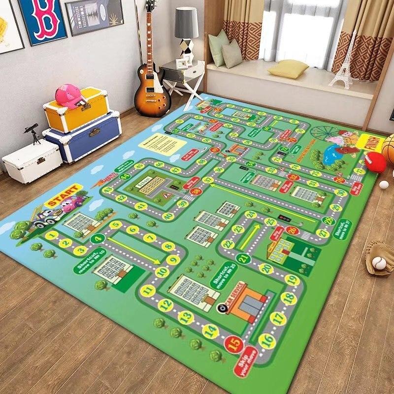City Map Traffic Game Carpet Children's Carpet Crawling Mat