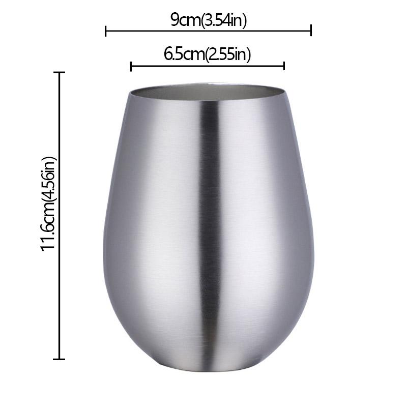 

Бокалы для вина из нержавеющей стали 500 мл, однослойные, с титановым покрытием, кружка для пива, молока, питья, кружка с большим животом, стакан для воды, барные принадлежности 401-500ml