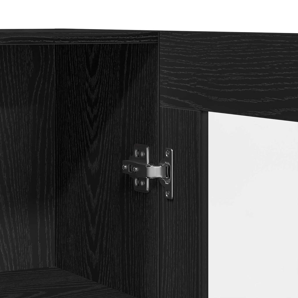 Bookshelf Black Oak Effect 82.5 x 30.5 x 150 cm