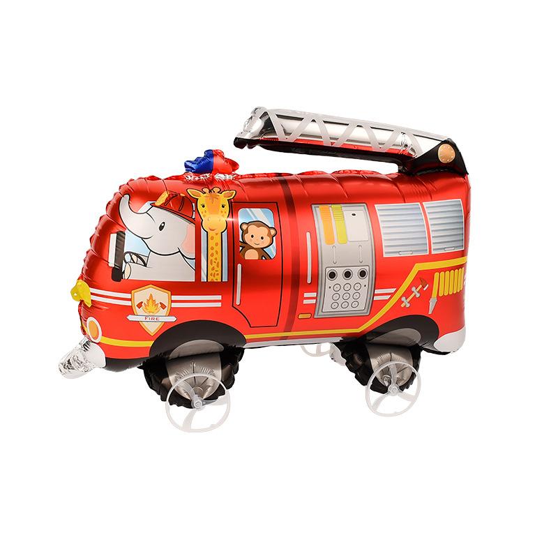 4D Cartoon Foil Balloons Elephant Stand Walking Balloon With Wheel For Kids Birthday Party Decoration Baby Shower