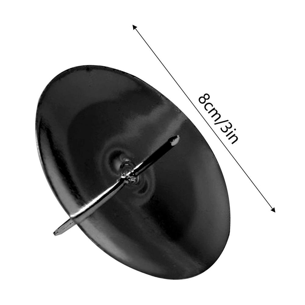 

4pcsGlossy Candle Holder Unique Round Metal Candle Holder Plate Multipurpose Pillar Candle Holder Wedding Home Party Decorations